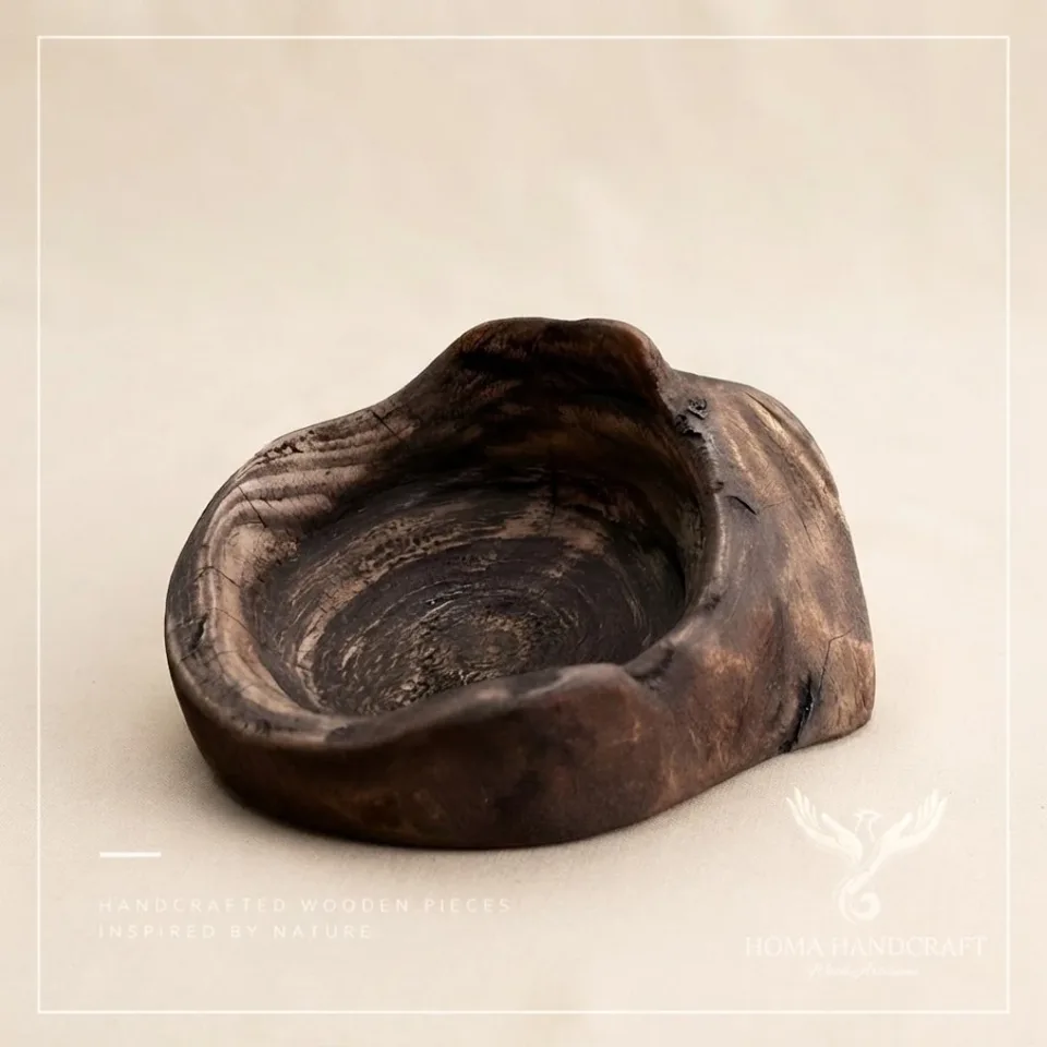 Wooden serving bowl